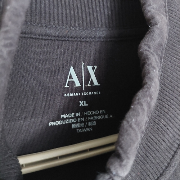 Armani Exchange - Men's Quarter-zip pullover sweater - Picture 4 of 4